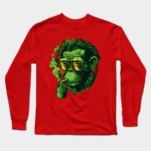 Monkey Drinking Long Sleeve T-Shirt